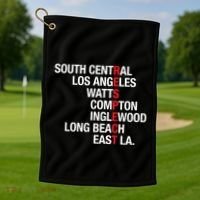 RESPECT South Central Los Angeles Watts Long Beach Golf Towel thumb 1