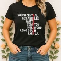 RESPECT South Central Los Angeles Watts Long Beach Women's T-Shirt thumb 2