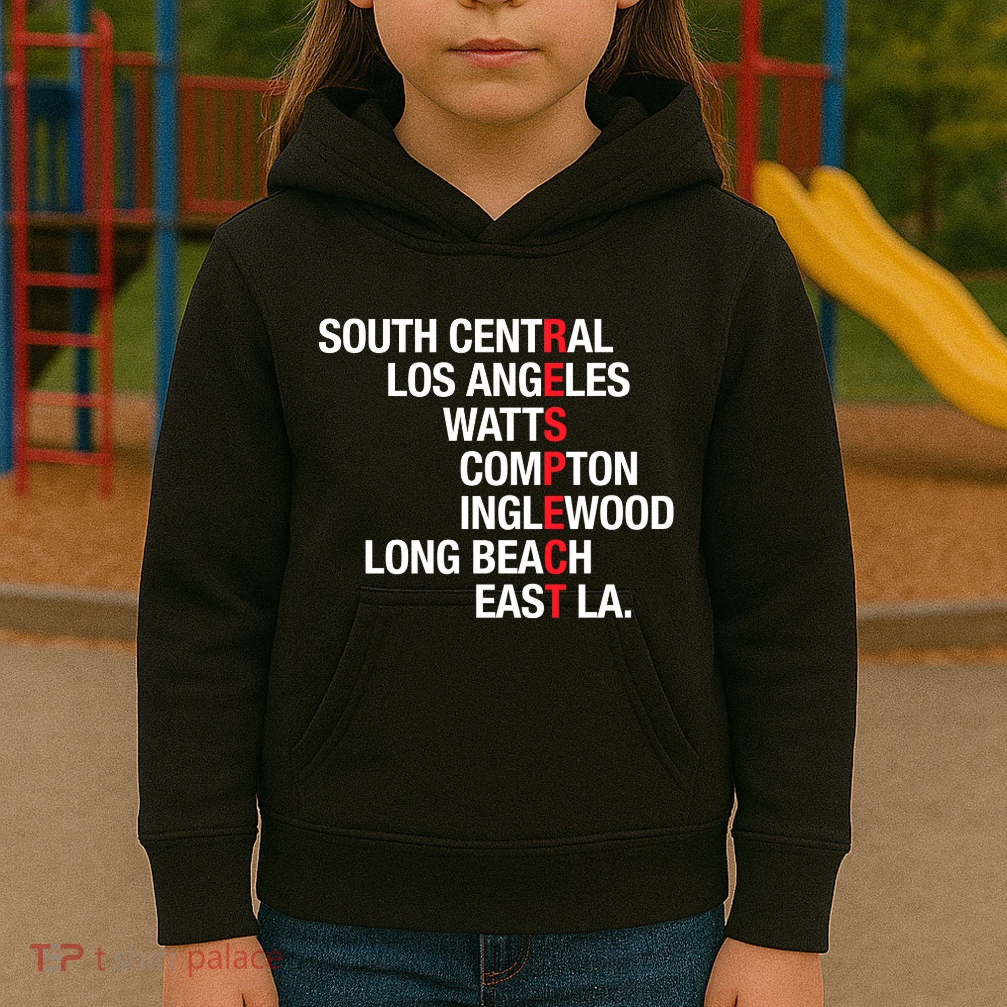 RESPECT South Central Los Angeles Watts Long Beach Kids Hoodie