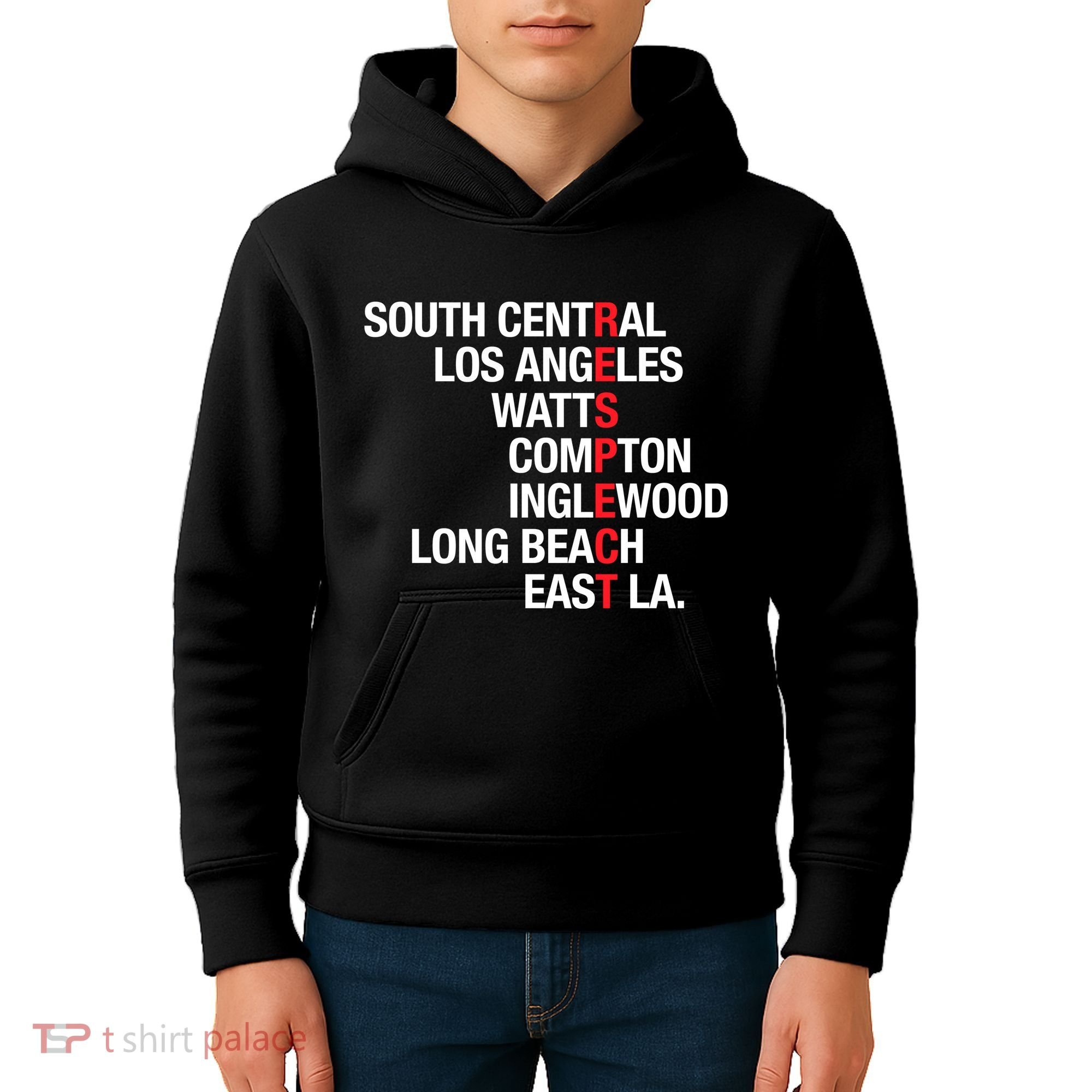 RESPECT South Central Los Angeles Watts Long Beach Kids Hoodie
