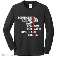 RESPECT South Central Los Angeles Watts Long Beach Kids Long Sleeve Shirt thumb 0
