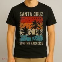 Retro Santa Cruz California Surfing Santa Cruz T-Shirt thumb 3