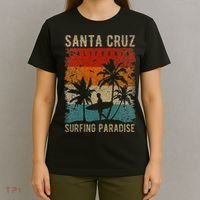 Retro Santa Cruz California Surfing Santa Cruz T-Shirt thumb 4