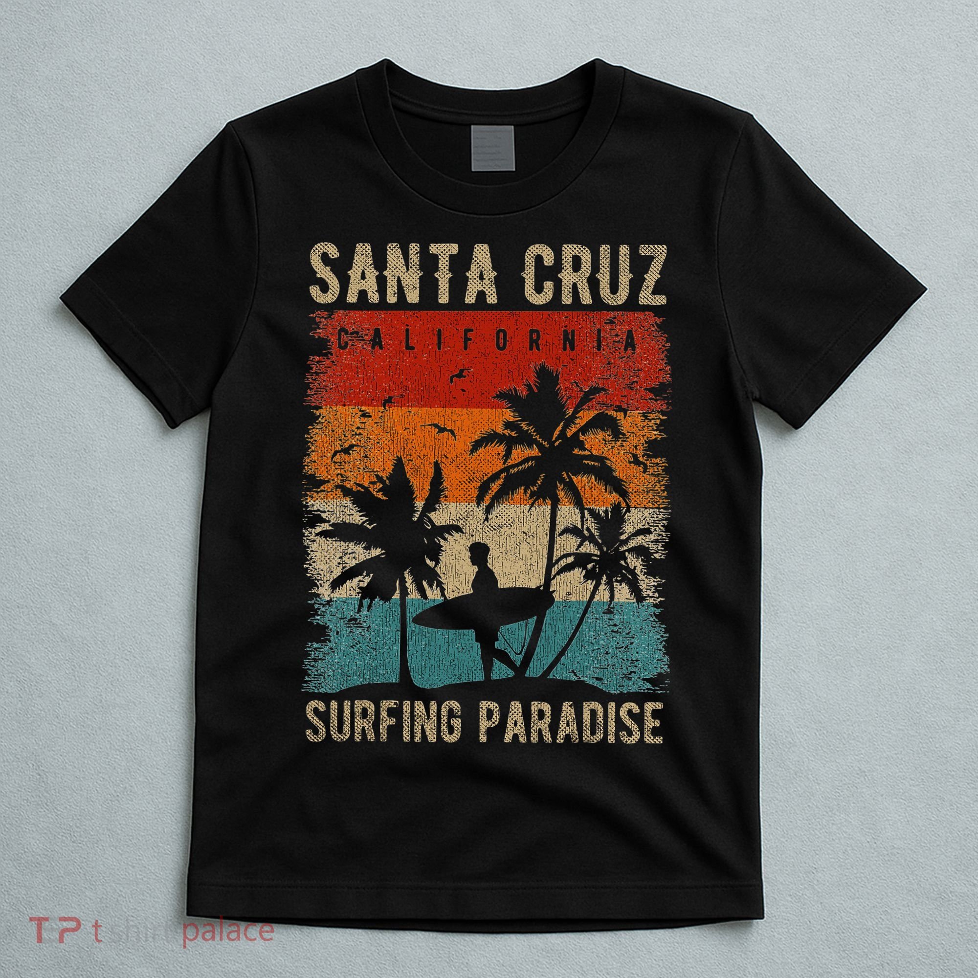 Retro Santa Cruz California Surfing Santa Cruz T-Shirt