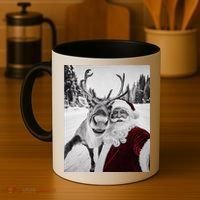 Reindeer Selfie Christmas Party Selfie Funny Reindeer Xmas Coffee Mug thumb 4
