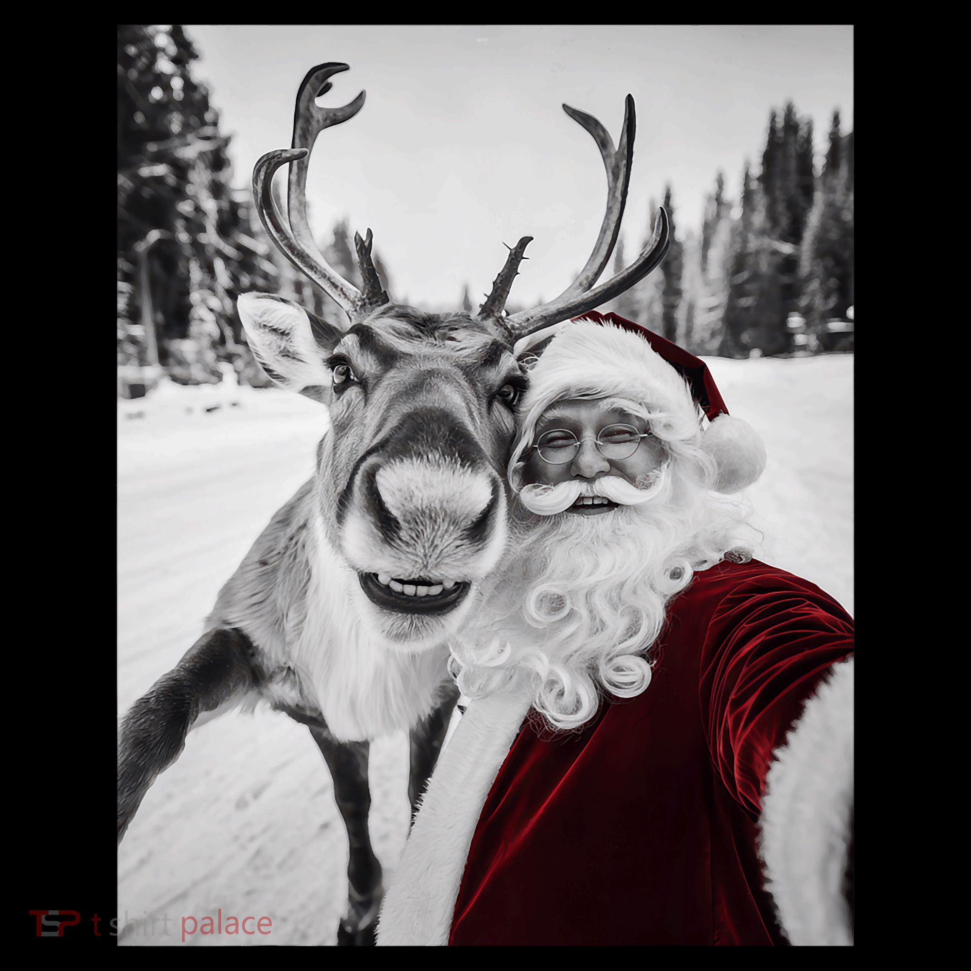 Reindeer Selfie Christmas Party Selfie Funny Reindeer Xmas Coffee Mug