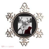 Reindeer Selfie Christmas Party Selfie Funny Reindeer Xmas Ornament thumb 0