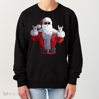 Rock Santa Claus Christmas Gift Women's Sweatshirt