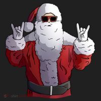 Rock Santa Claus Christmas Gift Women's Sweatshirt thumb 2