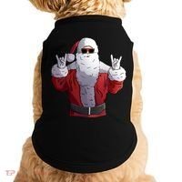 Rock Santa Claus Christmas Gift Doggie Tank thumb 0