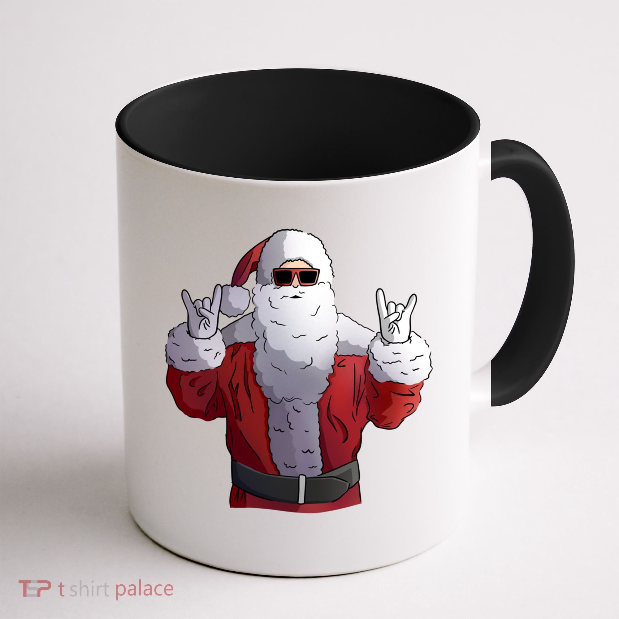 Rock Santa Claus Christmas Gift Coffee Mug