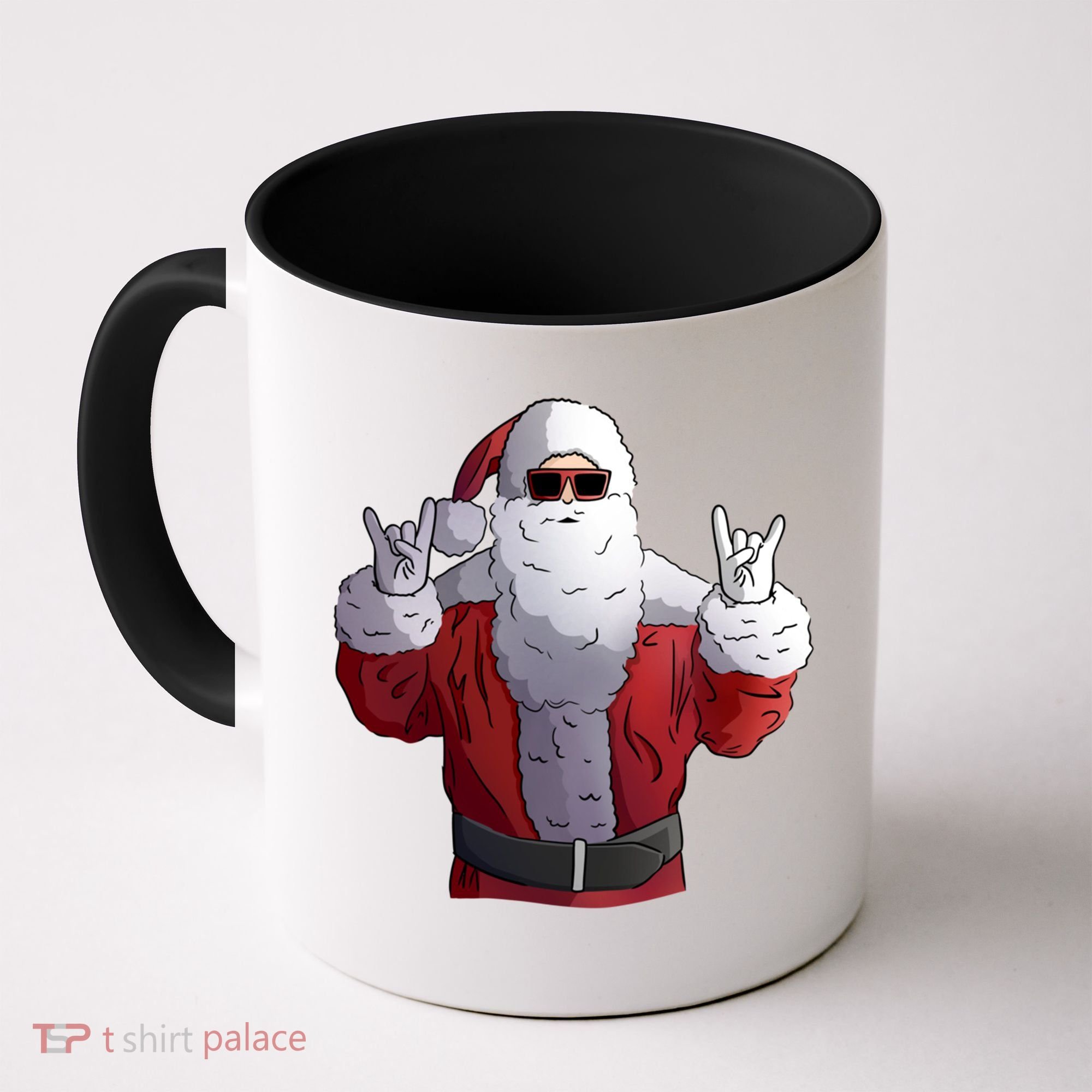 Rock Santa Claus Christmas Gift Coffee Mug
