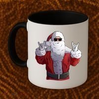 Rock Santa Claus Christmas Gift Coffee Mug thumb 2