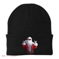 Rock Santa Claus Christmas Gift Beanie thumb 0