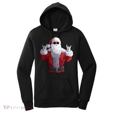 Rock Santa Claus Christmas Gift Women's Hoodie