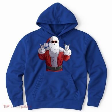 Rock Santa Claus Christmas Gift Hoodie