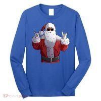 Rock Santa Claus Christmas Gift Long Sleeve Shirt thumb 0