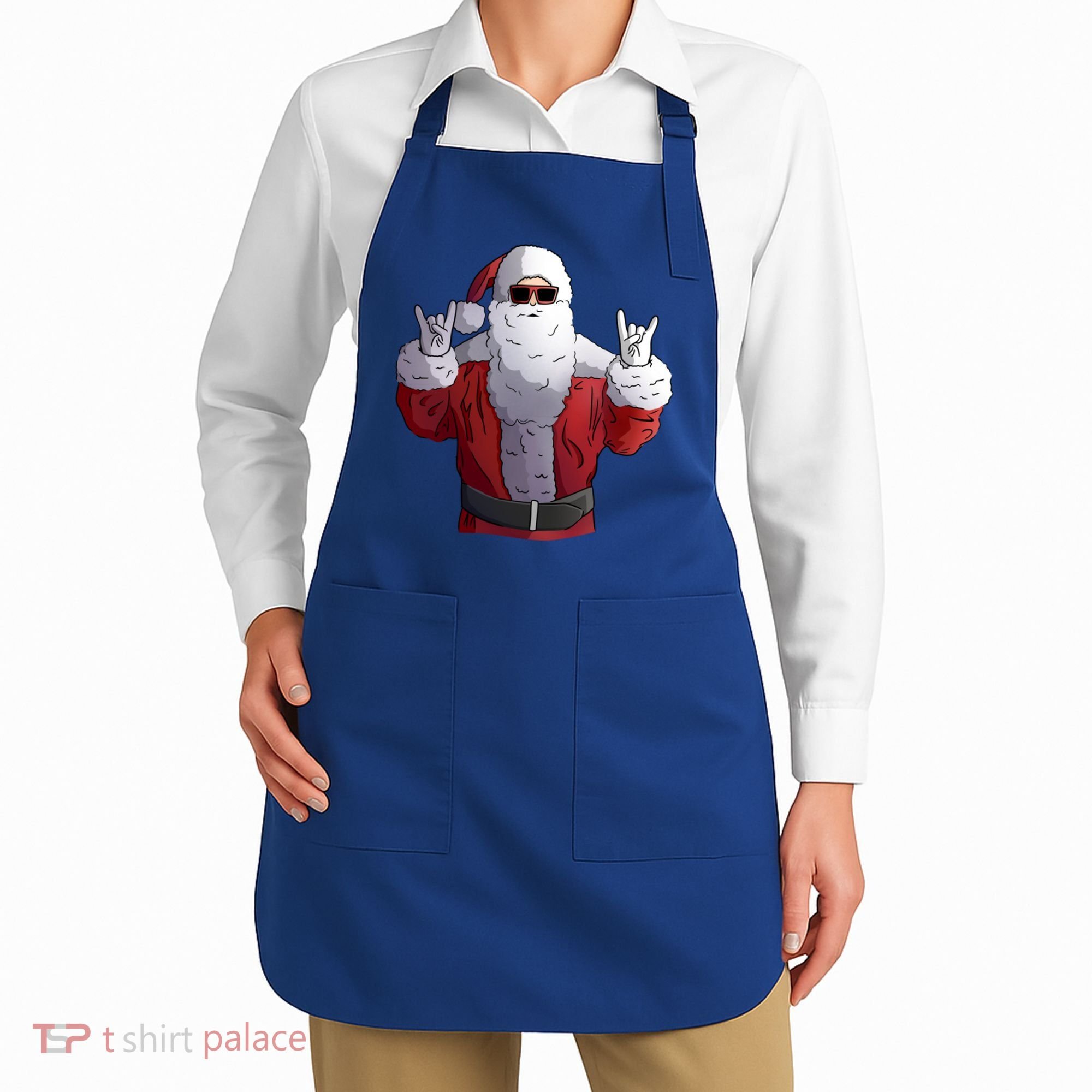 Rock Santa Claus Christmas Gift Apron
