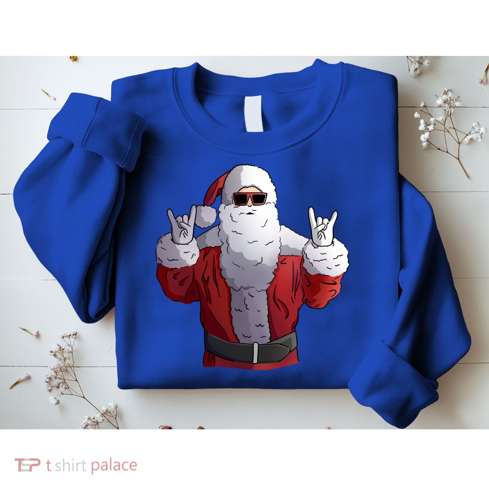 Rock Santa Claus Christmas Gift Sweatshirt