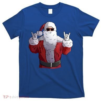 Rock Santa Claus Christmas Gift T-Shirt