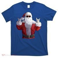 Rock Santa Claus Christmas Gift T-Shirt thumb 0