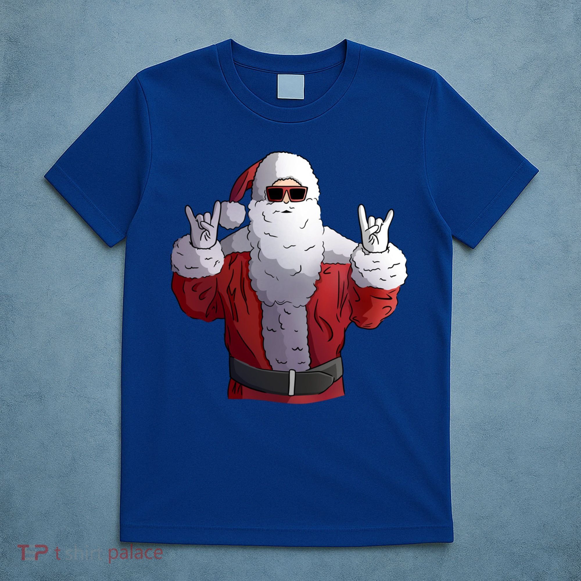 Rock Santa Claus Christmas Gift T-Shirt