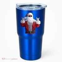 Rock Santa Claus Christmas Gift Tumbler thumb 0