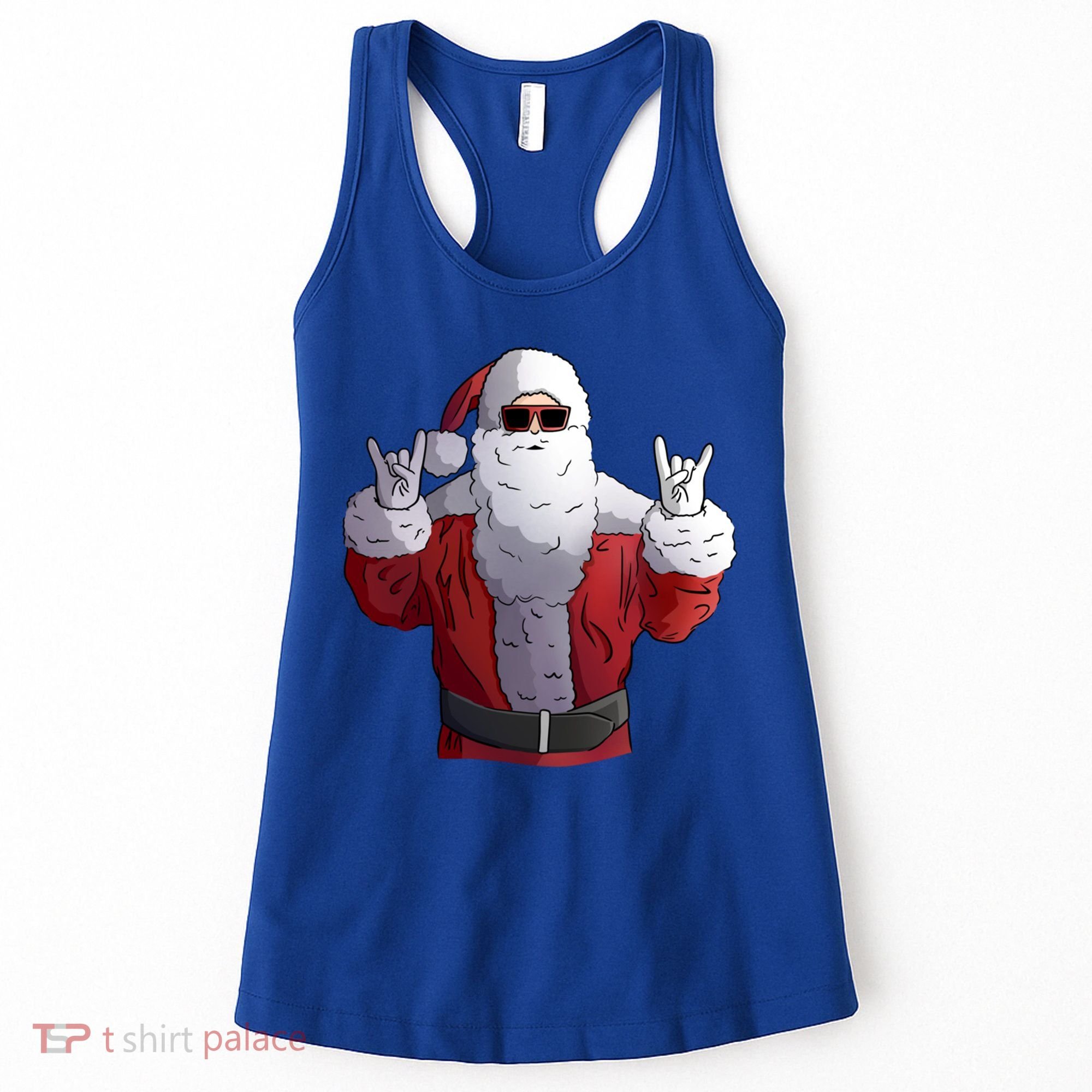 Rock Santa Claus Christmas Gift Women's Tank Top