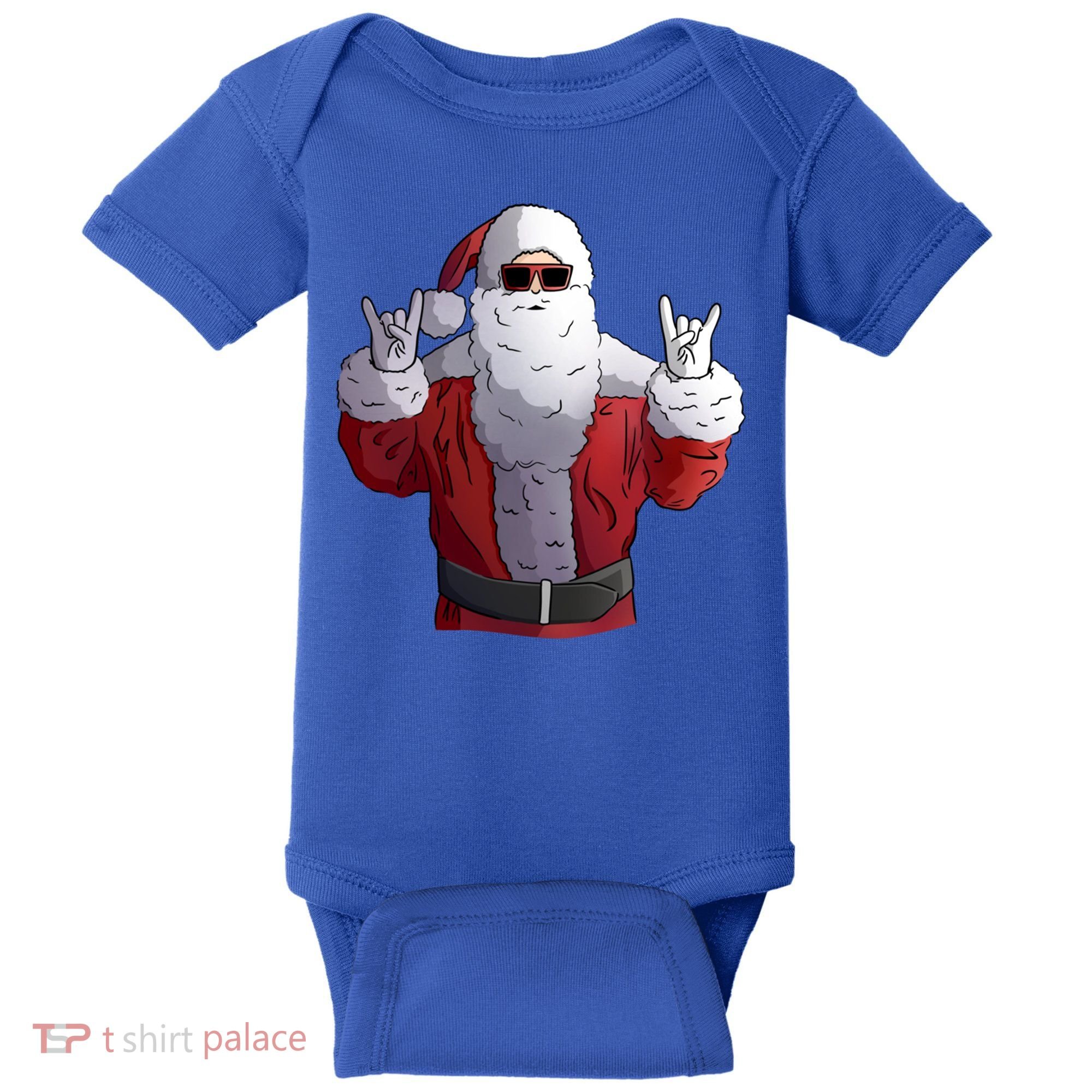 Rock Santa Claus Christmas Gift Baby Bodysuit