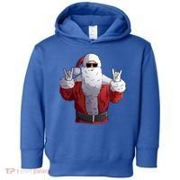 Rock Santa Claus Christmas Gift Toddler Hoodie thumb 0