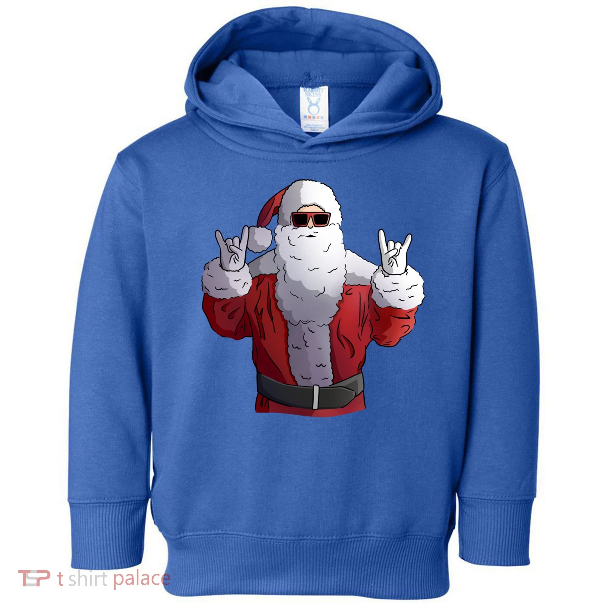 Rock Santa Claus Christmas Gift Toddler Hoodie
