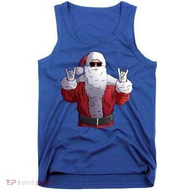 Rock Santa Claus Christmas Gift Tank Top