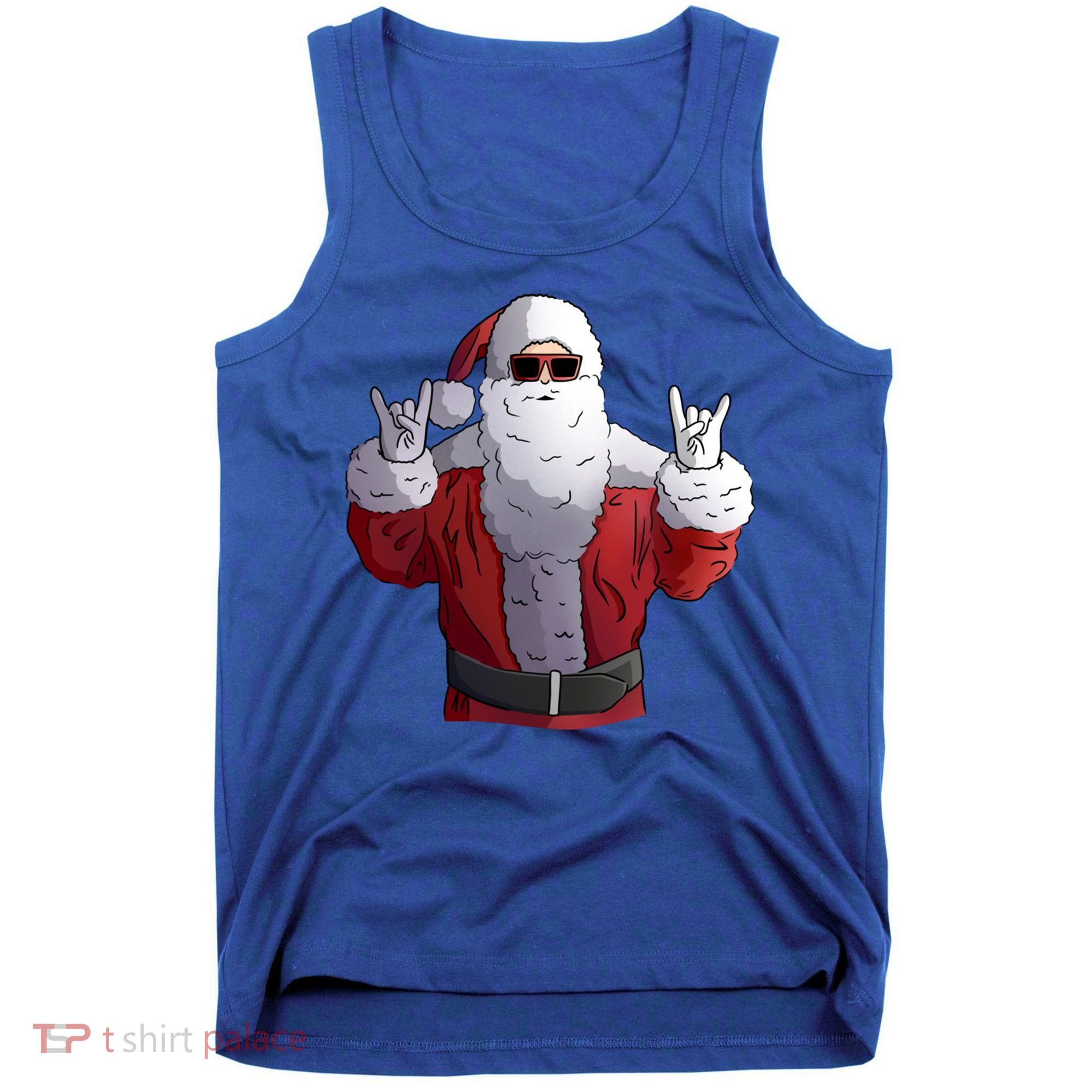Rock Santa Claus Christmas Gift Tank Top