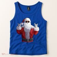 Rock Santa Claus Christmas Gift Tank Top thumb 2