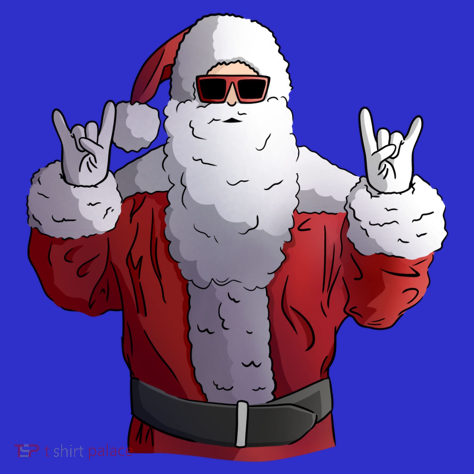 Rock Santa Claus Christmas Gift Tank Top