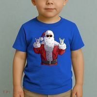 Rock Santa Claus Christmas Gift Toddler T-Shirt thumb 2