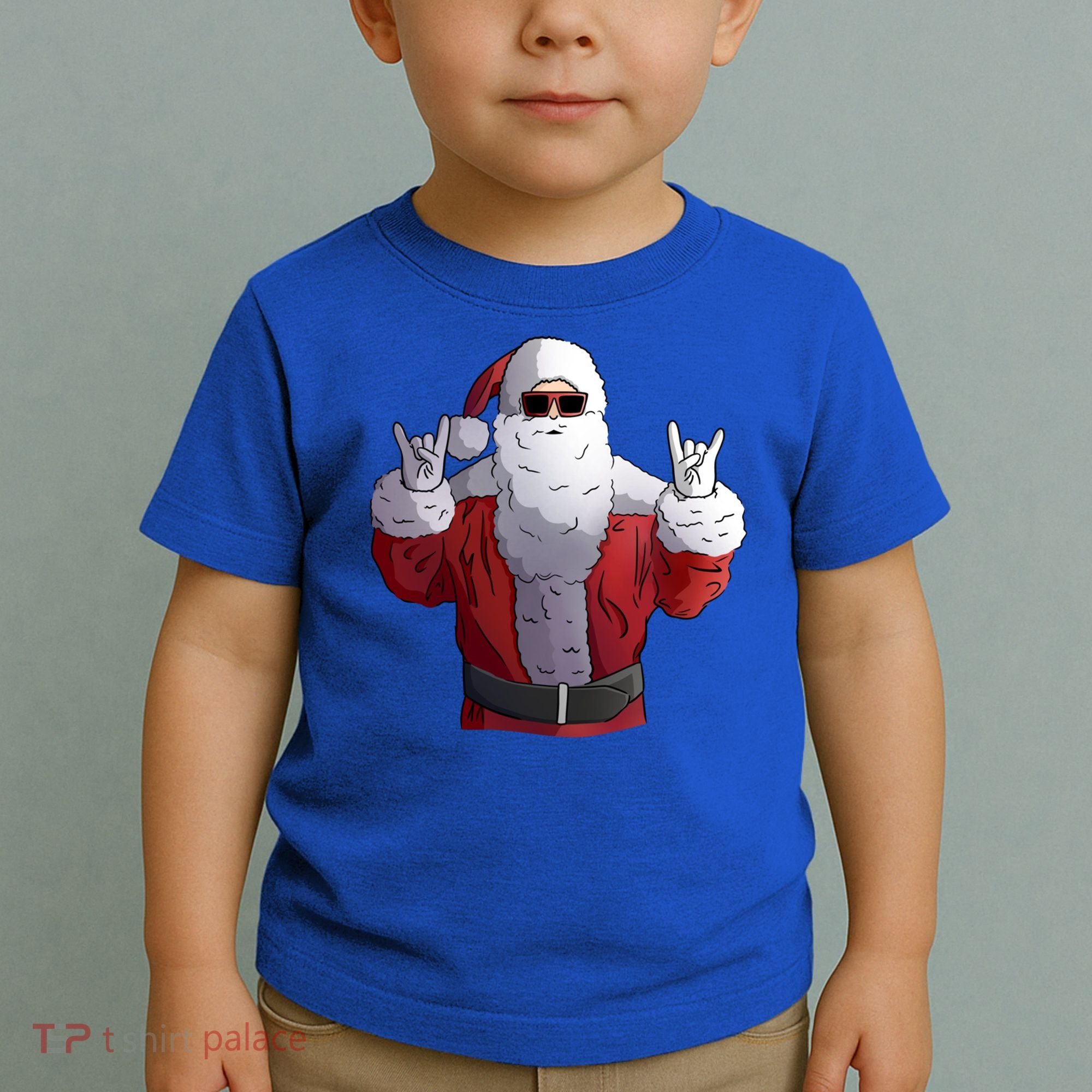 Rock Santa Claus Christmas Gift Toddler T-Shirt