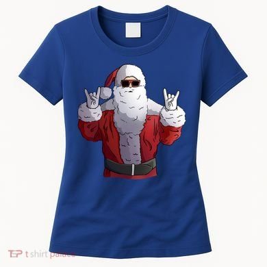 Rock Santa Claus Christmas Gift Women's T-Shirt