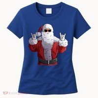 Rock Santa Claus Christmas Gift Women's T-Shirt thumb 0