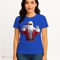 Rock Santa Claus Christmas Gift Women's T-Shirt thumb 4