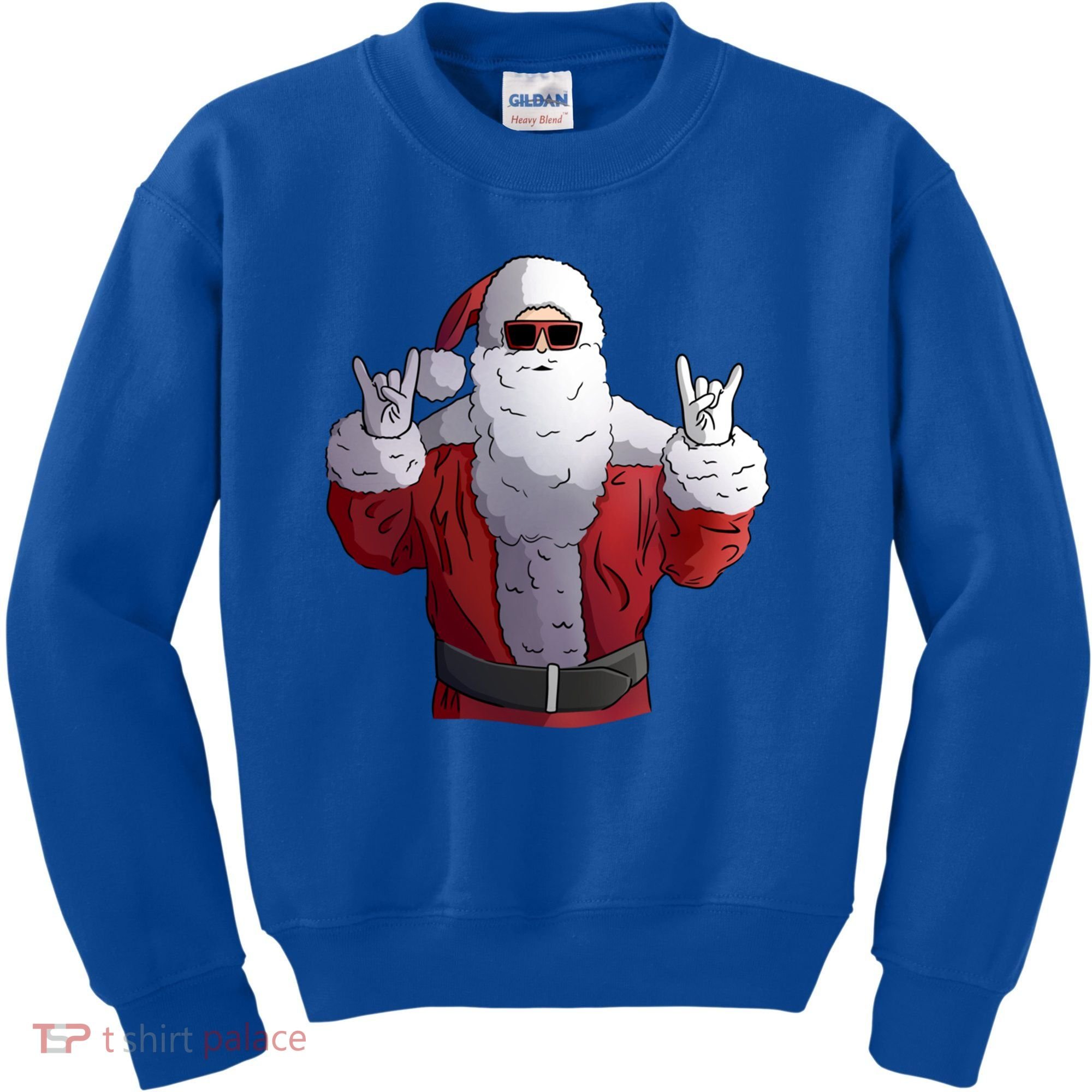 Rock Santa Claus Christmas Gift Kids Sweatshirt