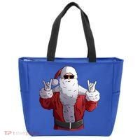 Rock Santa Claus Christmas Gift Tote Bag thumb 0