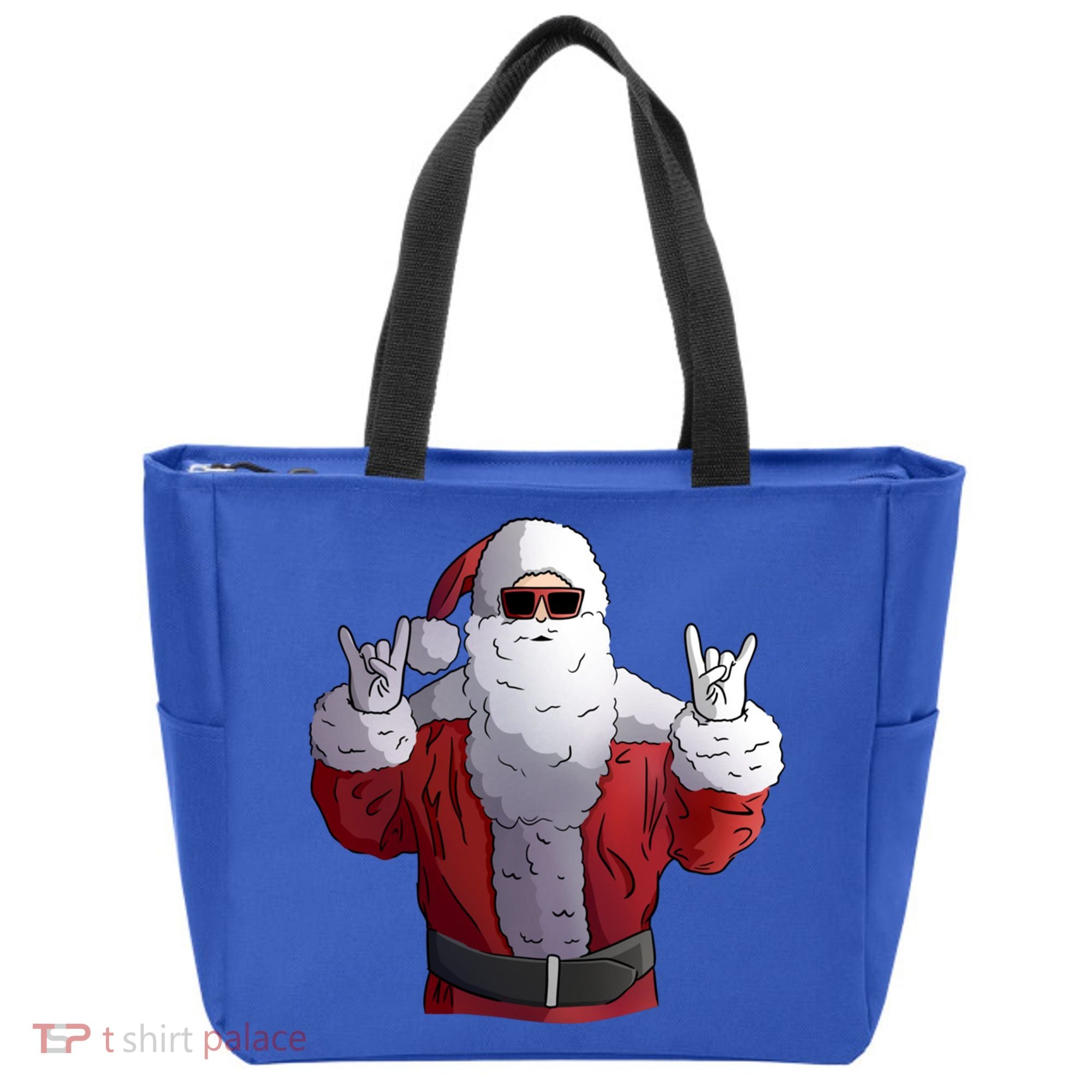 Rock Santa Claus Christmas Gift Tote Bag