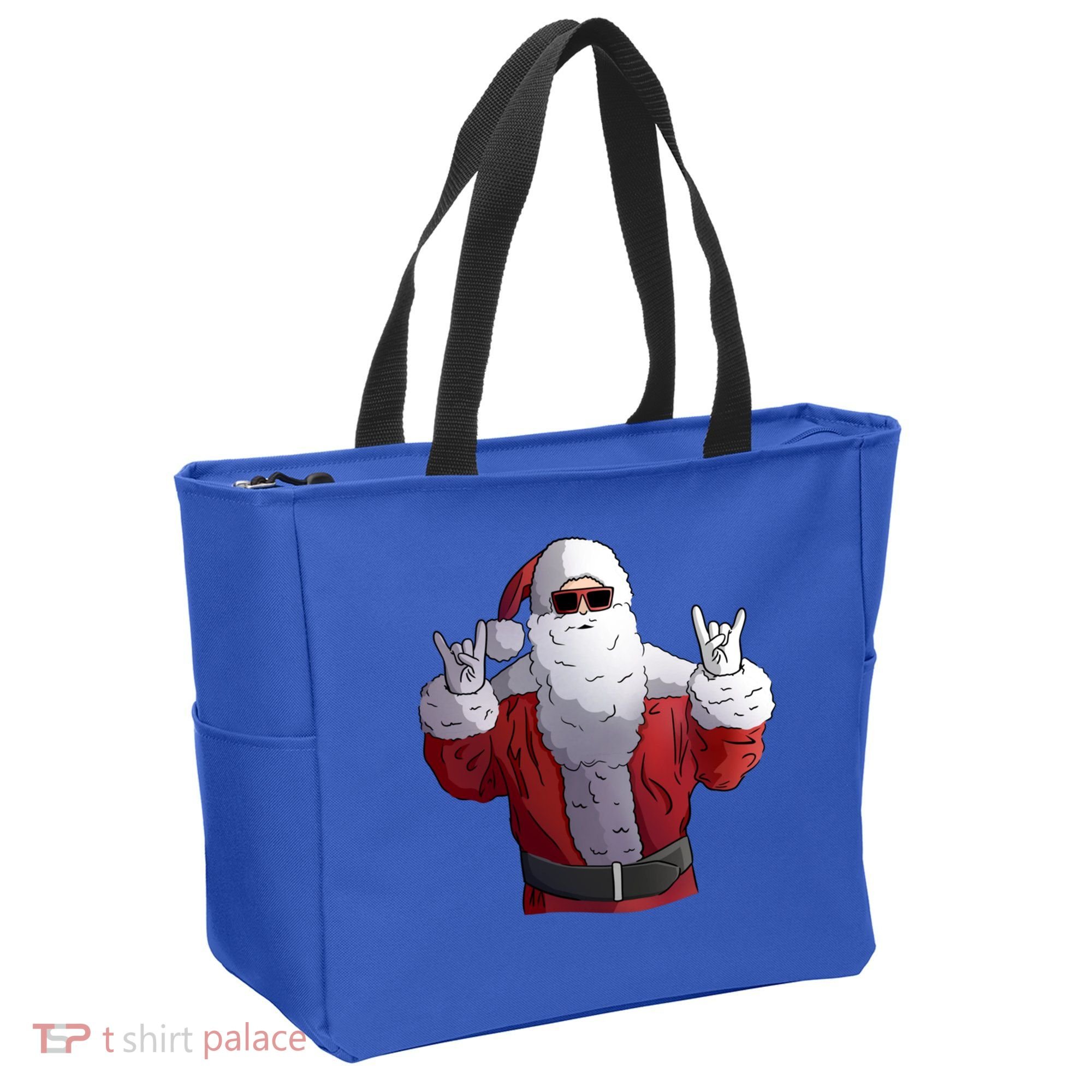 Rock Santa Claus Christmas Gift Tote Bag