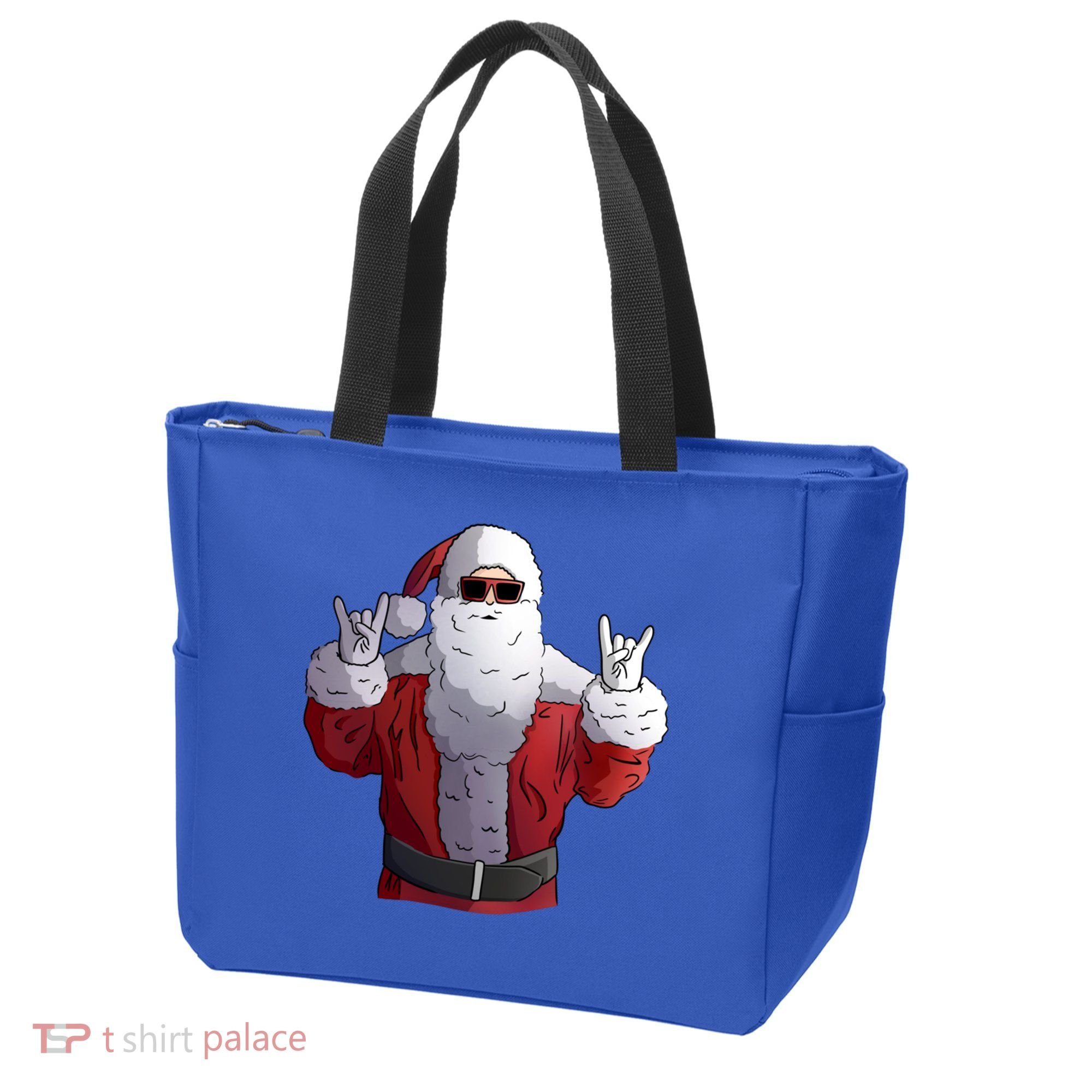 Rock Santa Claus Christmas Gift Tote Bag