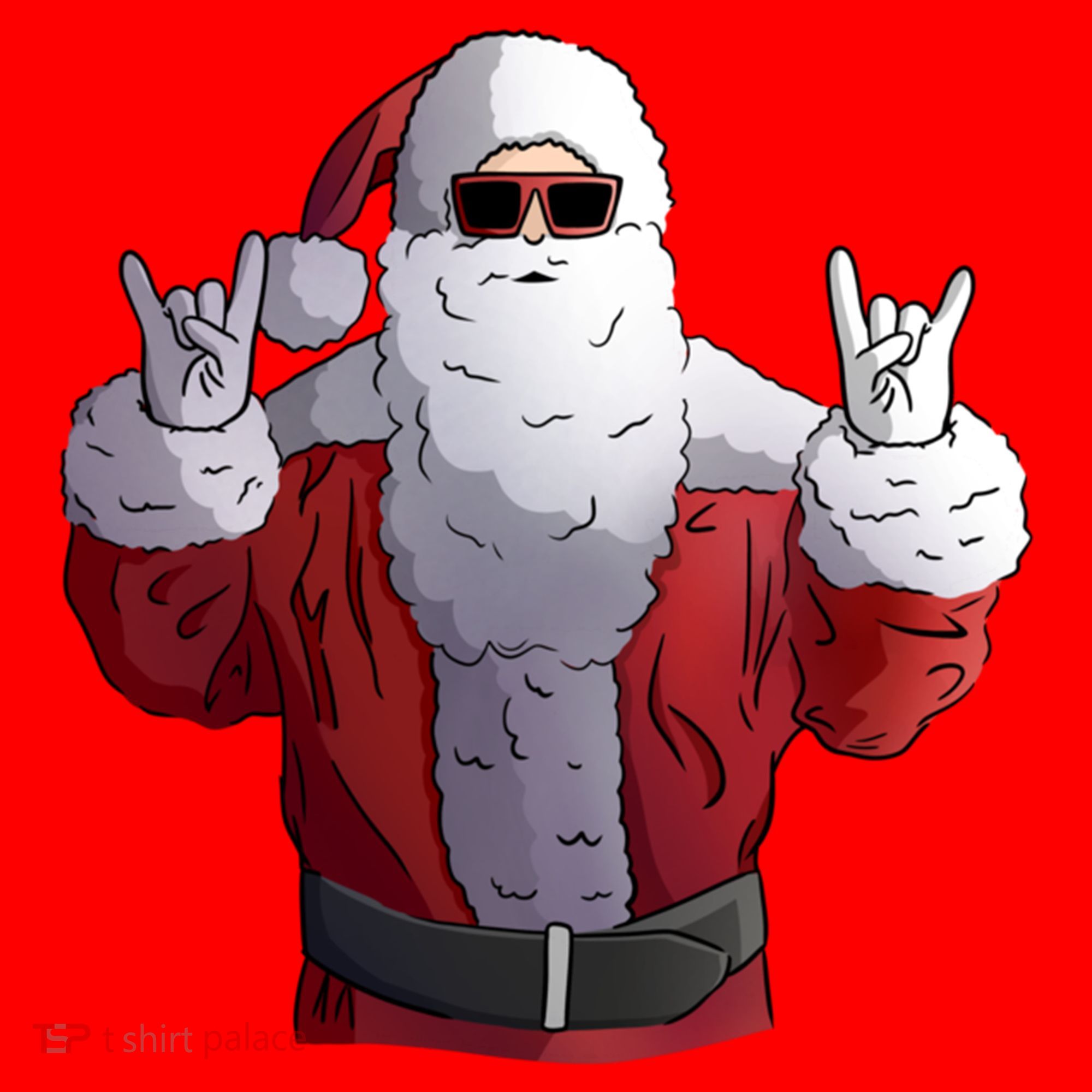 Rock Santa Claus Christmas Gift Santa Hat