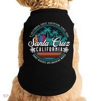 Retro Santa Cruz California Sandy Beaches Breaking Waves Gift Doggie Tank thumb 0