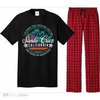Retro Santa Cruz California Sandy Beaches Breaking Waves Gift Pajama Set thumb 0