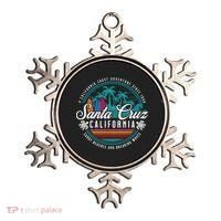 Retro Santa Cruz California Sandy Beaches Breaking Waves Gift Ornament thumb 0