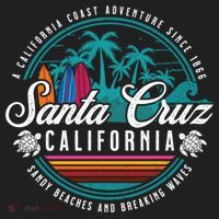 Retro Santa Cruz California Sandy Beaches Breaking Waves Gift Hat thumb 2